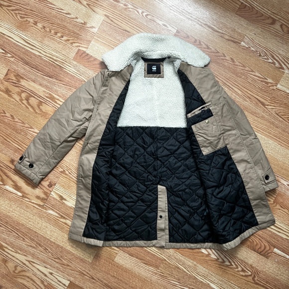 G-Star Raw Garber Canvas Teddy Overcoat - Size M - Picture 4 of 12